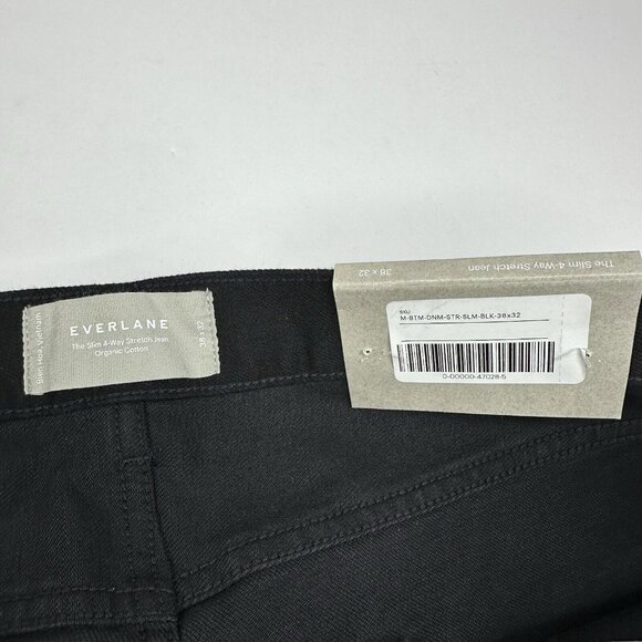 Everlane Uniform Men NWT Black The Slim 4-Way Stretch Jean W38-39/L32 - Picture 6 of 14